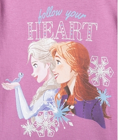 tee-shirt fille a manches longues avec motif paillete - la reine des neiges violetD032501_2
