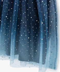 robe fille en tulle et coton - la reine des neiges bleuD034601_2