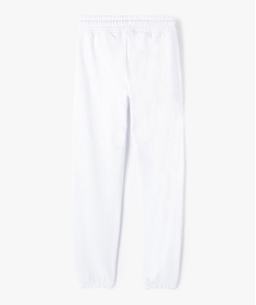 jogging fille en molleton doux a large taille elastiquee blanc pantalonsD035201_3