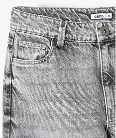 jean fille regular delave a taille haute gris jeansD037801_2
