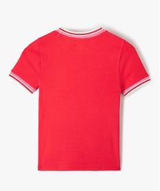 tee-shirt fille a manches courtes et details sport retro rouge tee-shirtsD044201_3
