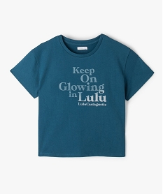 GEMO Tee-shirt fille oversize imprimé - LuluCastagnette vert standard