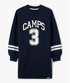 GEMO Robe sweat fille avec inscription XXL - Camps United Bleu