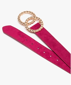 ceinture femme en suedine avec boucle fantaisie rose autres accessoiresD046501_2