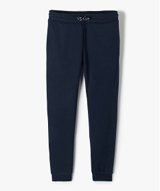 pantalon de jogging avec interieur molletonne garcon bleu pantalonsD049401_1