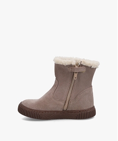 boots fourrees fille dessus cuir retourne uni - na! beigeD051101_3