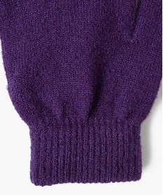 gants femme en maille fine violetD053001_2