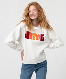 PULL RAYE SWEAT ECRU:40281500070-Coton////