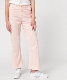 jean femme large avec finitions franges longueur 78eme rose pantalonsD054701_1