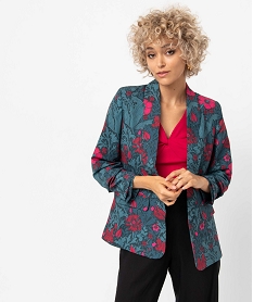 veste femme a manches ¾ froncees imprime vestesD059101_1