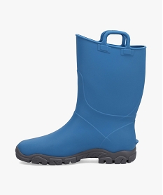 bottes de pluie garcon unies a anses - boatilus bleuD059401_3