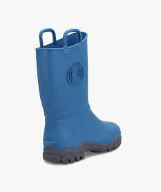 bottes de pluie garcon unies a anses - boatilus bleuD059401_4