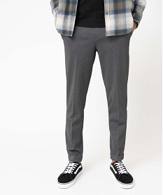 pantalon de costume homme en toile extensible longueur chevilles gris pantalonsD061201_2