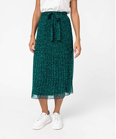jupe femme plissee a motifs tachetes imprimeD062001_1