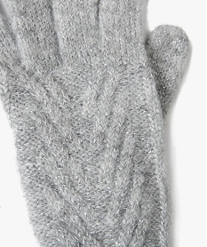 gants en maille pailletee femme gris standard autres accessoiresD062601_2