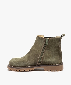 boots garcon style chelsea dessus en cuir uni – na! vert boots et bottillonsD069401_3