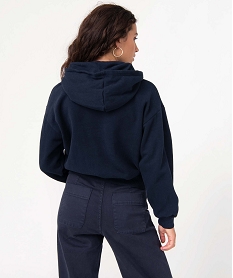 sweat femme a capuche avec motif - lulucastagnette bleu sweatsD070401_3