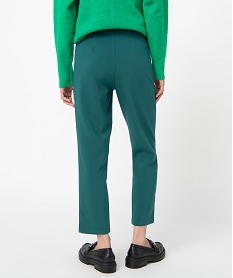 pantalon femme en toile coupe large et taille haute vert pantalonsD079701_3