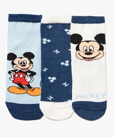 GEMO Chaussettes bébé avec motif Mickey (lot de 3) - Disney Bleu