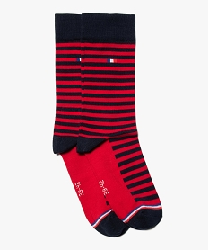 chaussettes homme tige haute rayees - la chaussette rouge chaussettesD081401_1