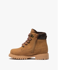 boots bebe garcon a col rembourre - les supaires orange bottes et chaussures montantesD230101_3