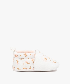 chaussons de naissance bebe fille en jersey imprime cœur blanc chaussures de naissanceD231601_1