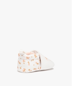 chaussons de naissance bebe fille en jersey imprime cœur blanc chaussures de naissanceD231601_4