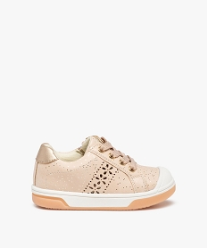 GEMO Tennis bébé fille dessus mat et pailleté Beige