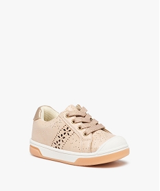 tennis bebe fille dessus mat et paillete beige baskets et tennisD233301_2