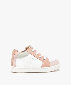 baskets bebe fille dessus cuir a lacets et zip - na! blanc baskets et tennisD233601_1