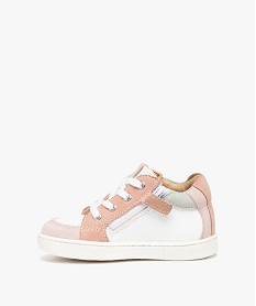 baskets bebe fille dessus cuir a lacets et zip – na! blanc baskets et tennisD233601_3