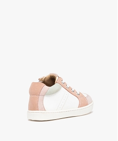 baskets bebe fille dessus cuir a lacets et zip - na! blanc baskets et tennisD233601_4