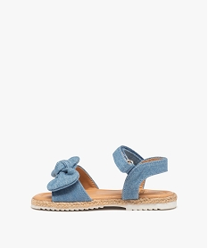 sandales bebe fille en denim avec noud decoratif bleu sandales et nu-piedsD234901_3