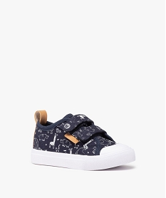 baskets bebe garcon en toile imprimee bleu baskets et tennisD235801_2