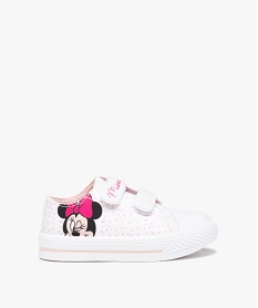 baskets bebe fille en toile imprimee etoiles - minnie blancD236001_1