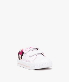 baskets bebe fille en toile imprimee etoiles - minnie blanc baskets et tennisD236001_2