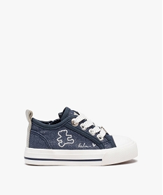 baskets bebe fille dessus denim brillant - lulucastagnette bleu baskets et tennisD236301_1