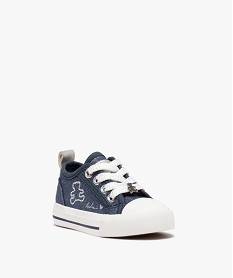 baskets bebe fille dessus denim brillant - lulucastagnette bleu baskets et tennisD236301_2