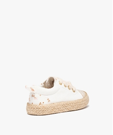 baskets bebe fille dessus en toile et semelle en corde beige baskets et tennisD236801_4