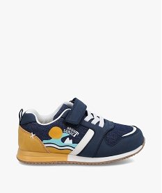SHORT BLANC CHAUSSURE SPORT NAVY / JAUNE:30120770261-Synthetique/Textile/Elastomere/Textile/