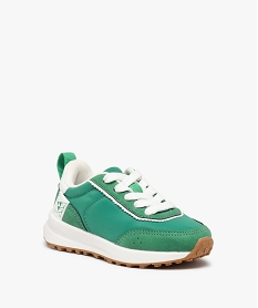 baskets garcon unies style retro running a lacets vert basketsD238601_2