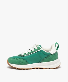 baskets garcon unies style retro running a lacets vert basketsD238601_3