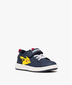 baskets garcon a tige basse en matiere mate - pokemon bleu tennis en toile du 24 au 40D239701_2