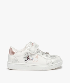 GEMO Baskets fille girly avec détails métallisés - LuluCastagnette blanc standard