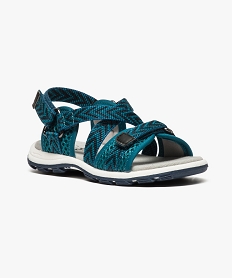 sandales de marche multibrides textile bleuD241001_2