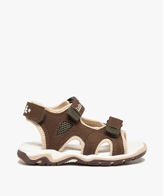 GEMO Sandales sport garçon unies à scratchs - LuluCastagnette marron standard