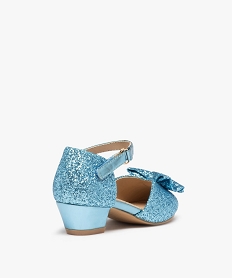 ballerines fille pailletees a talon et bride de fermeture bleuD244201_4
