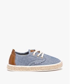 GEMO Baskets garçon en toile avec semelle en corde tressée bleu standard