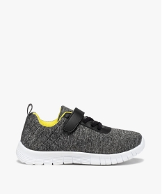 baskets garcon running en jersey avec details fluo gris basketsD246801_1