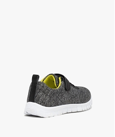 baskets garcon running en jersey avec details fluo gris basketsD246801_4